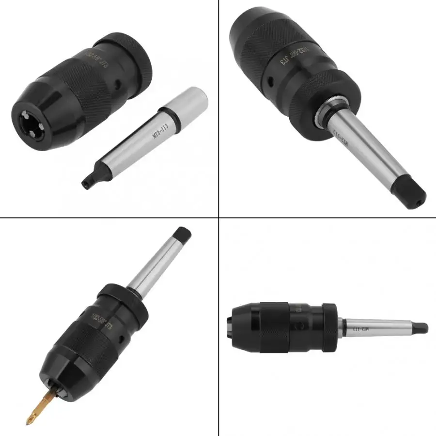 

1-16mm Capacity 45# Steel Self Tighten Keyless Lathe Drill Chuck with MT2-JT3 Taper Arbor kit de brocas