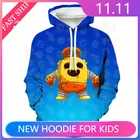 Детская одежда Browlers Shoot Pam and Star, Детская толстовка с капюшоном, 3d-куртка для стрельбы, топы для мальчиков и девочек, Свитшот