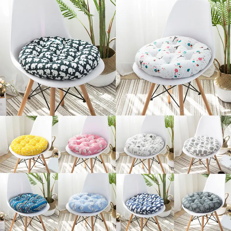 Подушка для сиденья 40 х40 круглая шелковая хлопковая основа Полиэстеровая татами