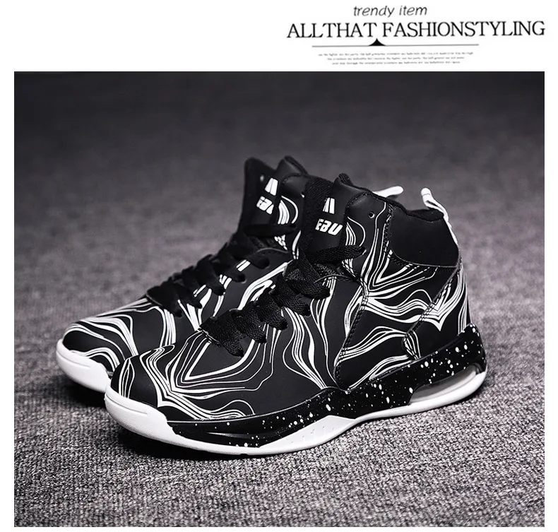 Jordan shoes high help couple night light basketball shoes shock-absorbing anti-slip wear-resistant combat boots sneakers