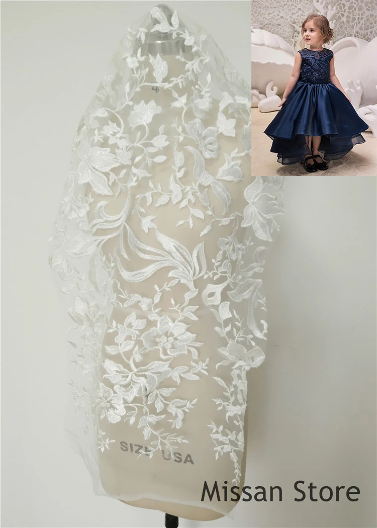 

1 ярд слоновой кости кружева роскошные свадебные кружева ткань зубчатый вышитые кости кружева ткань аксессуары