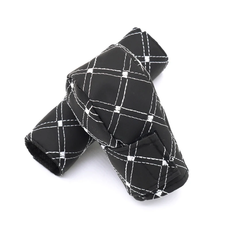 universal Leather Gear Shift Knob Cover Hand Brake Sleeve 2 in 1 Set anti-skid styling accessories automobile decoration | Автомобили и
