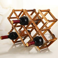 quality wooden wine bottle holders creative practical collapsible living room decorative cabinet red wine display storage racks