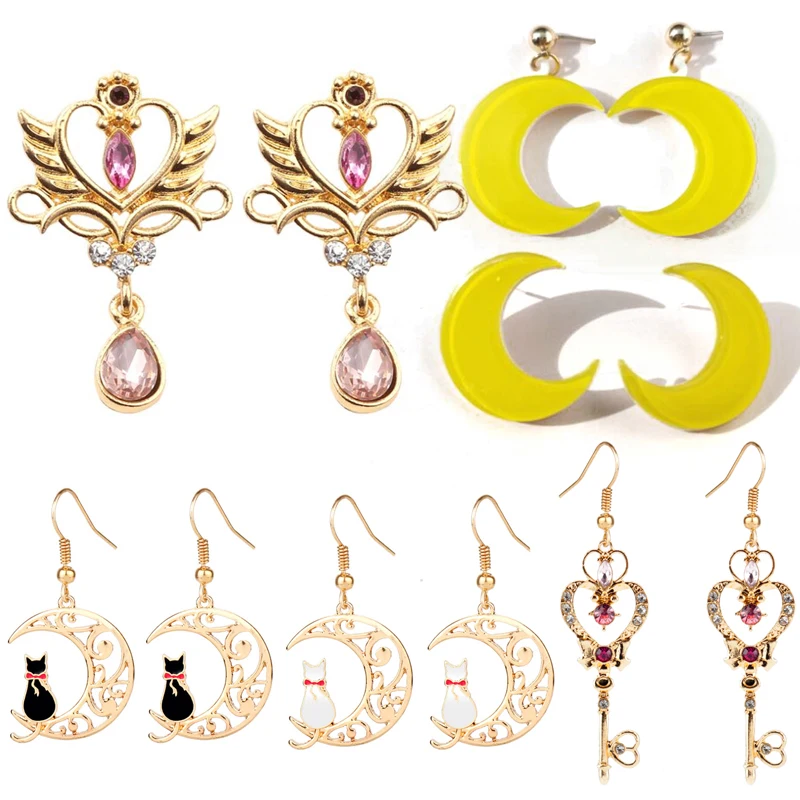 

Anime Jewelry Earrings for Women Girl Star Moon Star Moon Drop Earring Kawaii Gifts