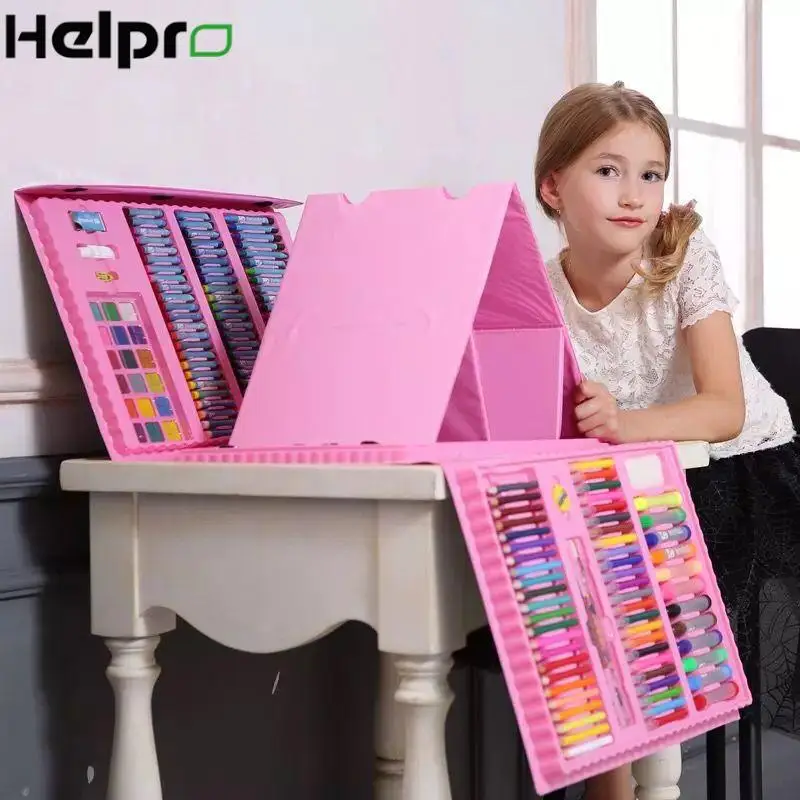 Helpro 150/176 шт кисти ручки Канцелярский набор для рисования акварелью инструменты