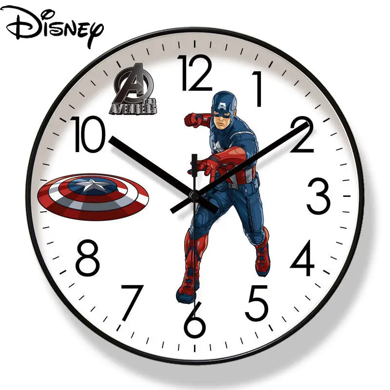 

Disney Fashion European and American Style Cartoon Anime Hero Creative Clock Simple Round Wall Clock