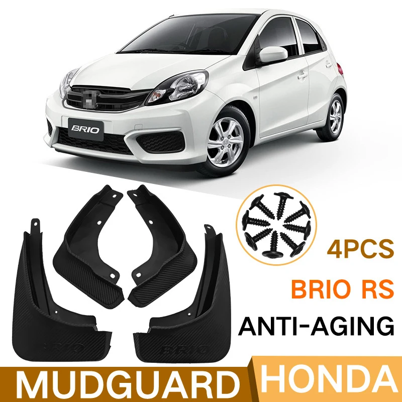 

Set Molded Mud For Honda BRIO RS 2018 2019 2020 Flaps Mudflaps Splash Guards Front Rear Mud Flap Mudguards Fender Accessories