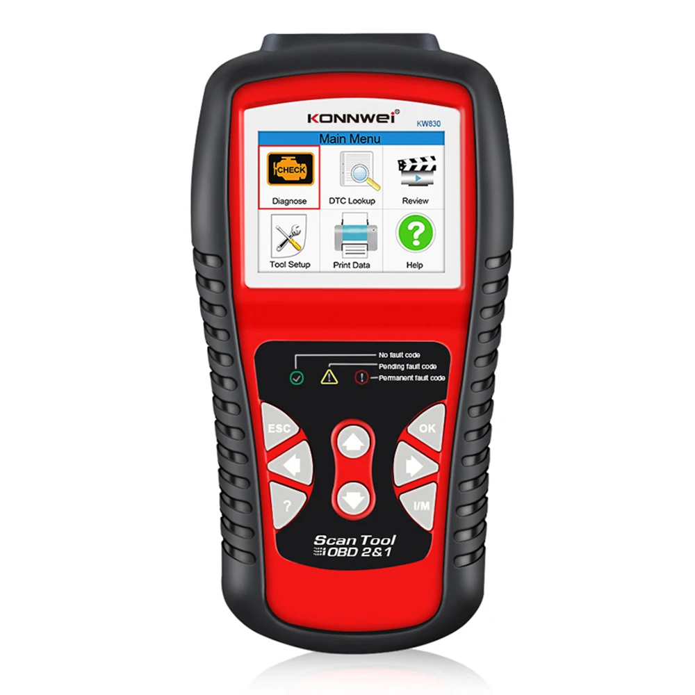 

KONNWE KW830 ODB2 Car Diagnostic Scanner for Car After 1996 Universal 12V battery Auto OBD2 EOBD Fault Error Code Reader