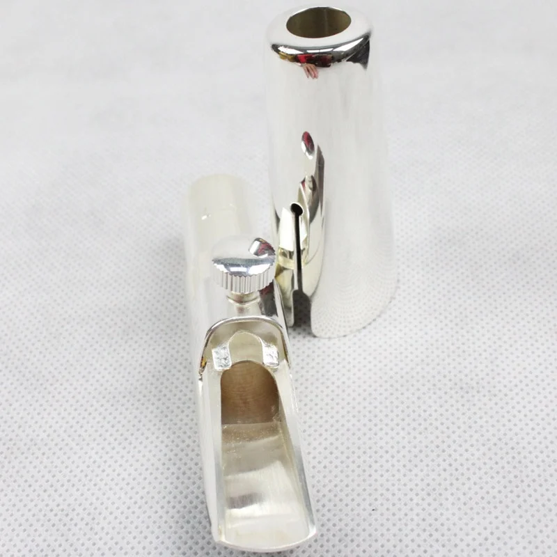 Мундштук саксофона для Tenor Sax с лигатурой и крышкой посеребренный мундштук Размер