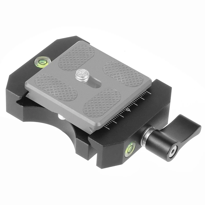 

Quick Release Plate Holder Aluminium Alloy PTZ Quick Release Clamp Seat Fits Tripod with 3/8 Turn 1/4 Screw