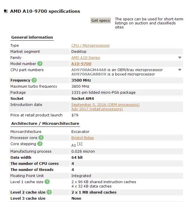 Четырехъядерный процессор AMD A10 Series 9700 APU 100% рабочий 3 5 ГГц 65 Вт разъем