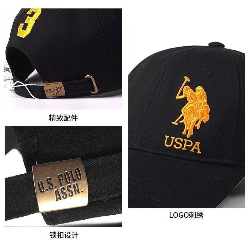 США Polo Assn.2021 новые парные бейсболки модные стандартные хлопковые регулируемые