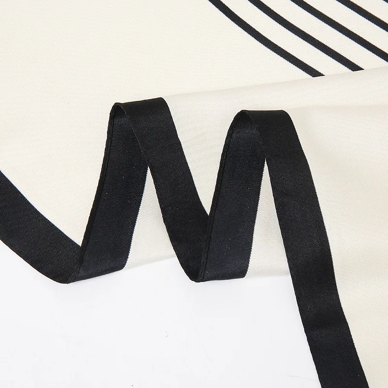 

90cm Square Silk Scarf Women Shawls Neckerchief Designer Print Twill Silk Hijab Scarf Foulard Lady Neck Scarves Soft Big Bandana