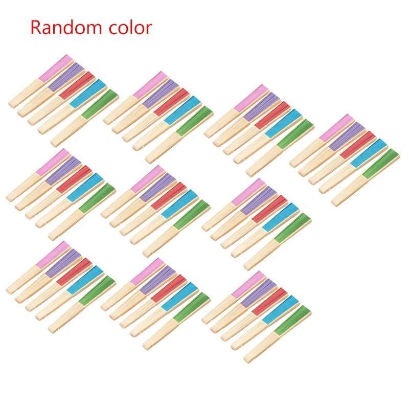 

50PCS Folding Paper Hand Fan Ladies Baby Gift Wedding Return Gift Birthday Party Decoration