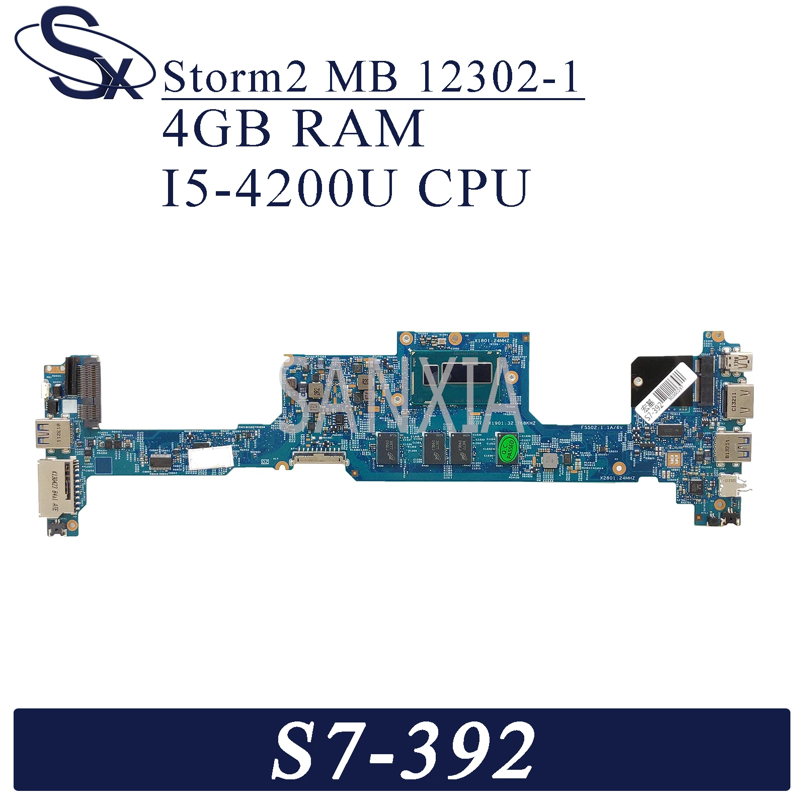 

Материнская плата KEFU 12302-1 для ноутбука Acer S7-392 оригинальная материнская плата 4GB-RAM I5-4200U CPU