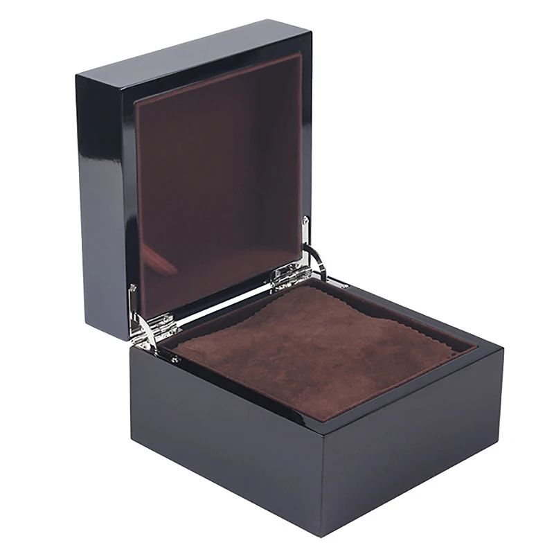 

Black Lacquered Wooden High-End Watch Box Brand Watch Display Box Square Box