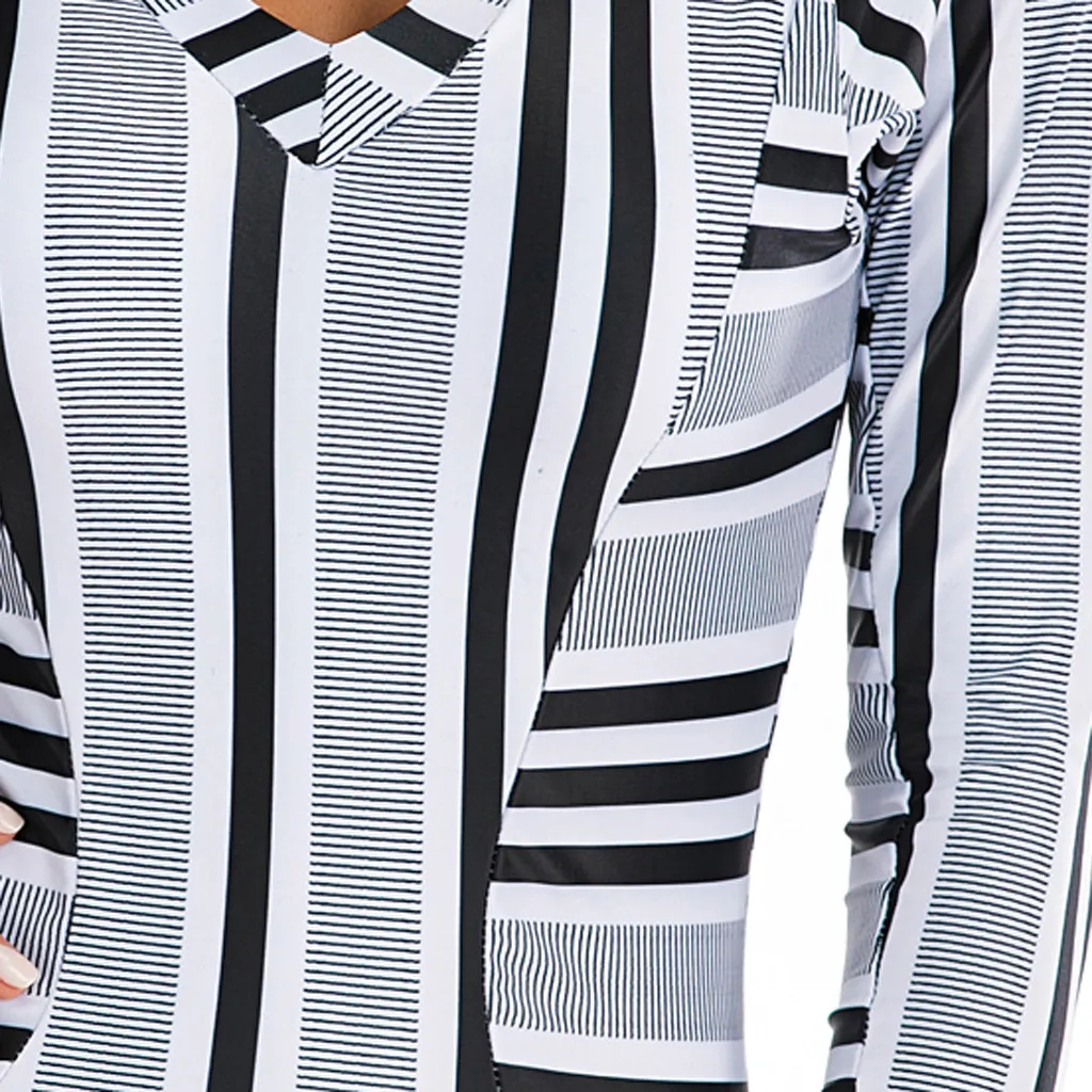 Sexy Casual Striped Diving Surfing Suit Set V Neck One Piece Swimsuit Summer Holiday Beach Swimwear Women Traje De Baño Mujer | Спорт и