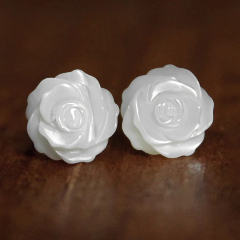 Женские серьги из серебра 925 пробы с натуральной ракушкой|Серьги-гвоздики| |