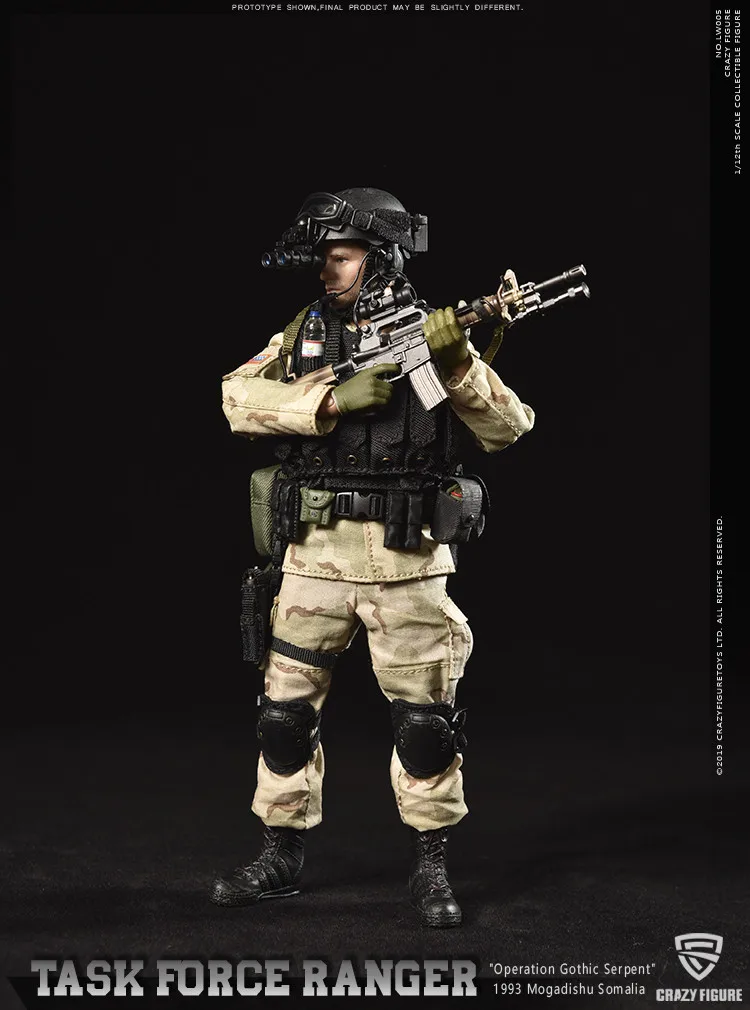 CrazyFigure LW005 1/12 спецназ дельты США мастер-солдат Рейнджерс Целевая группа 199" операция Готическая змея"
