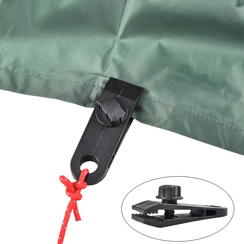 

New 10PCS Tarp Clips Awning Clamp Snap Hangers Tent Camping Survival Tighten Tool Plastic XD88