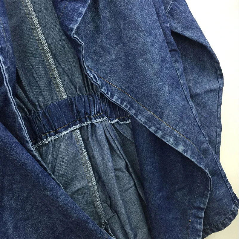 

2020 Autumn chaquetas mujer Women Jacket Cardigan Windbreaker Lace Up Bandage Hooded Cloak Denim Jacket Winter denim belt coats