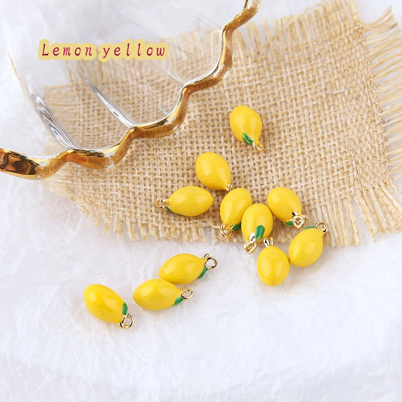 4 шт Горячая продажа настоящая позолота вишня клубника Фрукты кулон птица лимон