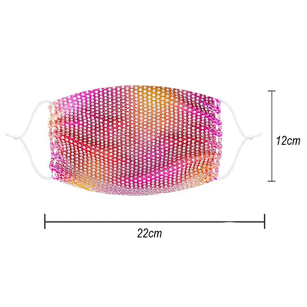 

3PCS Multicolor Diamond dussst mask Reusable Face Nose Mouth Adjustable fashion washable Anti-Dust windproof haze sun Mouth Mask