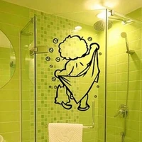 bathroom wall decal window funny shower man wall stickers vinyl waterproof home decor bath home decor kids