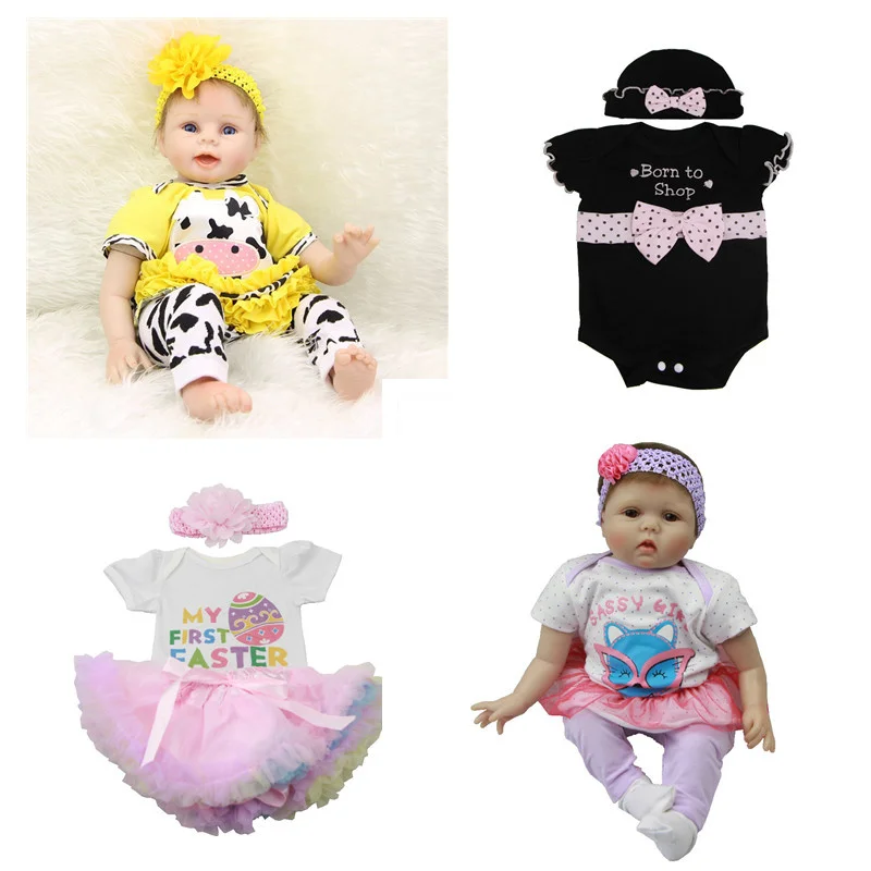 

New Fashion 50-58cm Reborn Doll Clothes Western Style Dress 20-23 inches Doll Clothes DIY Doll Accessories For Child Gift