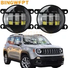 1 светодиодный ных противотуманных фар H11 для переднего бампера автомобиля, противотуманные фары DRL 12 В, противотуманные фары для Jeep Renegade BU 2015-2018, дневные ходовые Противотуманные фары s