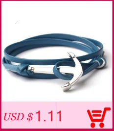 Adjustable Paracord Anchor Bracelet Woman Men Charm Bracelets Alloy Anchor Nylon Rope Chain Armband Vintage Bracelets& Bangles