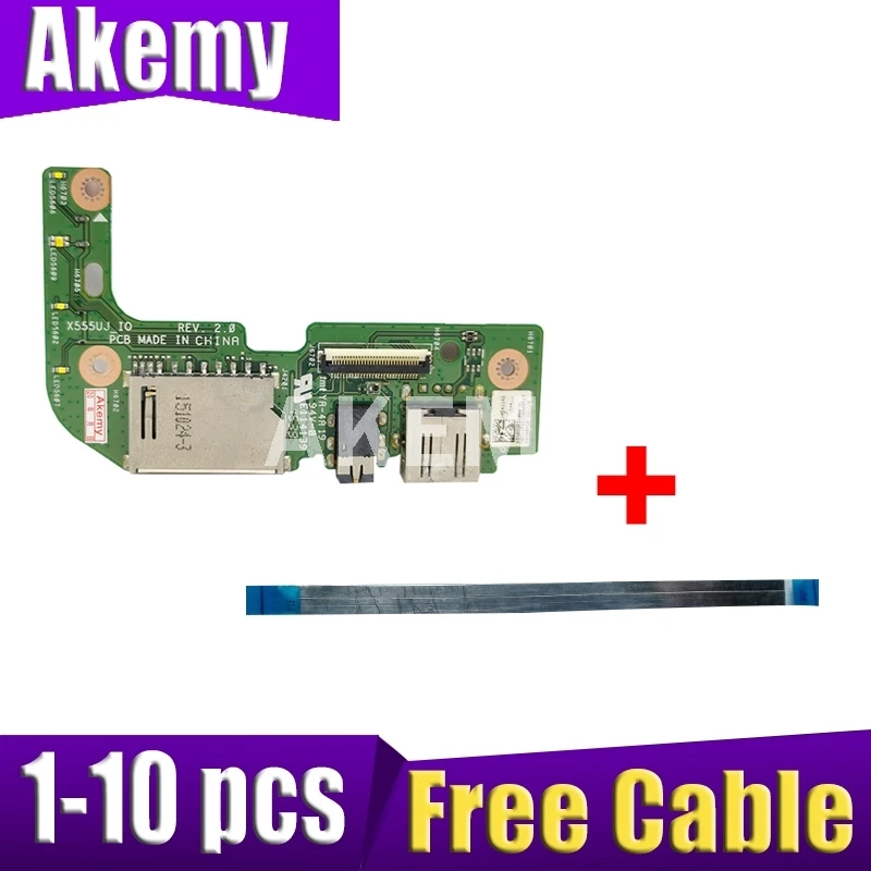 

1-10 шт. новый оригинальный Akemy для ASUS X555 X555U X555UJ_IO USB аудио кард-ридер плата с кабелем REV: 2,0 MB 100% протестированная Быстрая доставка