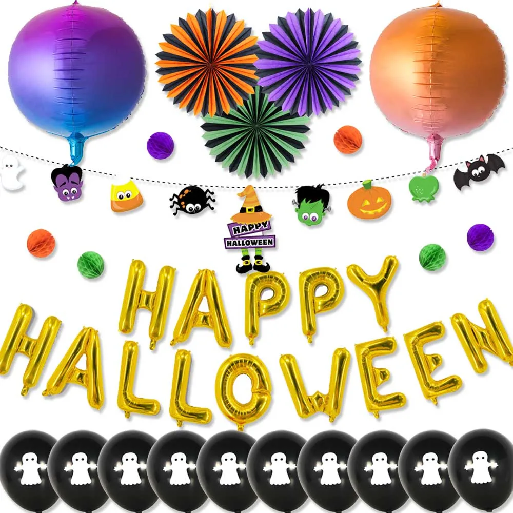 14 шт Хэллоуин Декоративный комплект баннер для вечеринки вырезанные бумажные