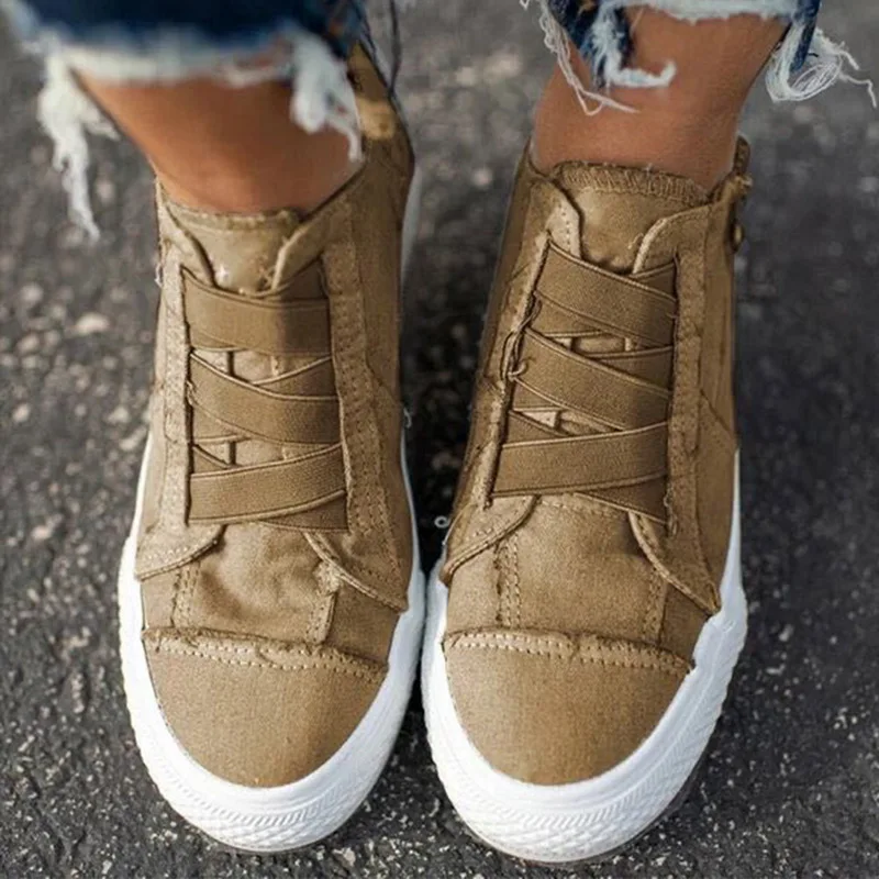 Женская Удобная парусиновая обувь Zapatos Mujer Модные кроссовки с низким верхом на