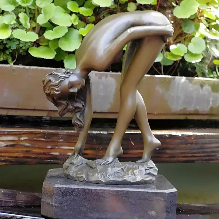 Figura de arte corporal desnuda, bronce de las obras de arte, muebles para el hogar, decoraci&oacute;n suave para Hotel, hoteles, clubs, artesan&iacute;as de decoraci&oacute;n suave-0