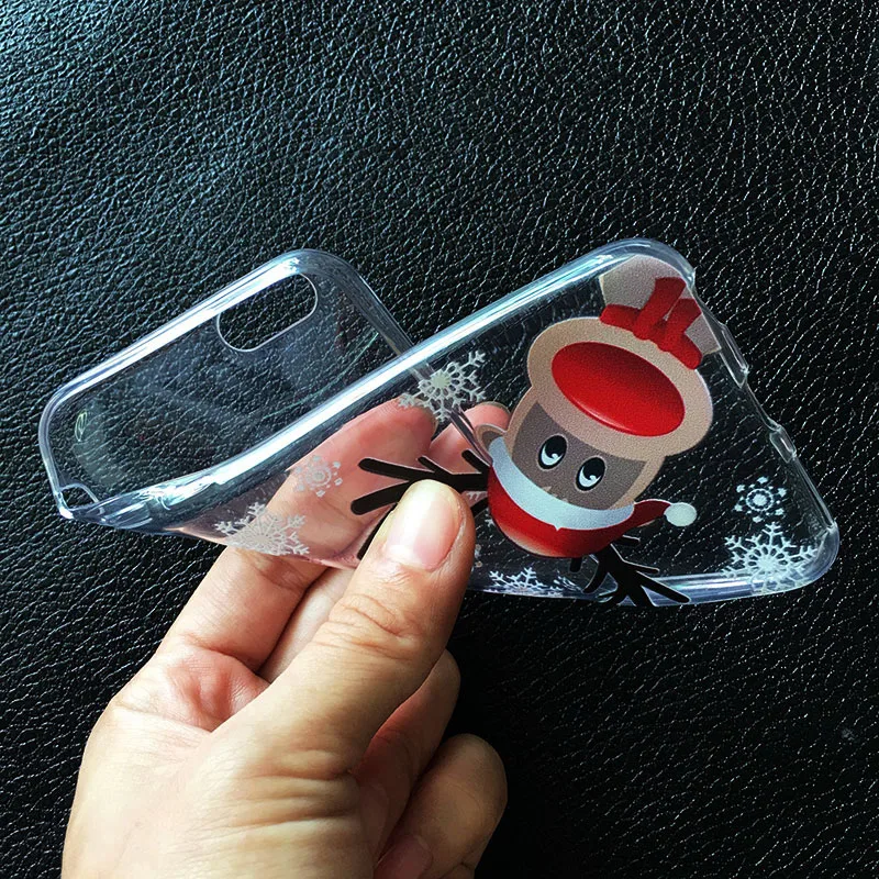 

New year Merry christmas elk snowflake Cute Phone Case For iphone 12 XR XS MAX 7 8 Plus TPU Silicone Cover for iphone 11 pro max