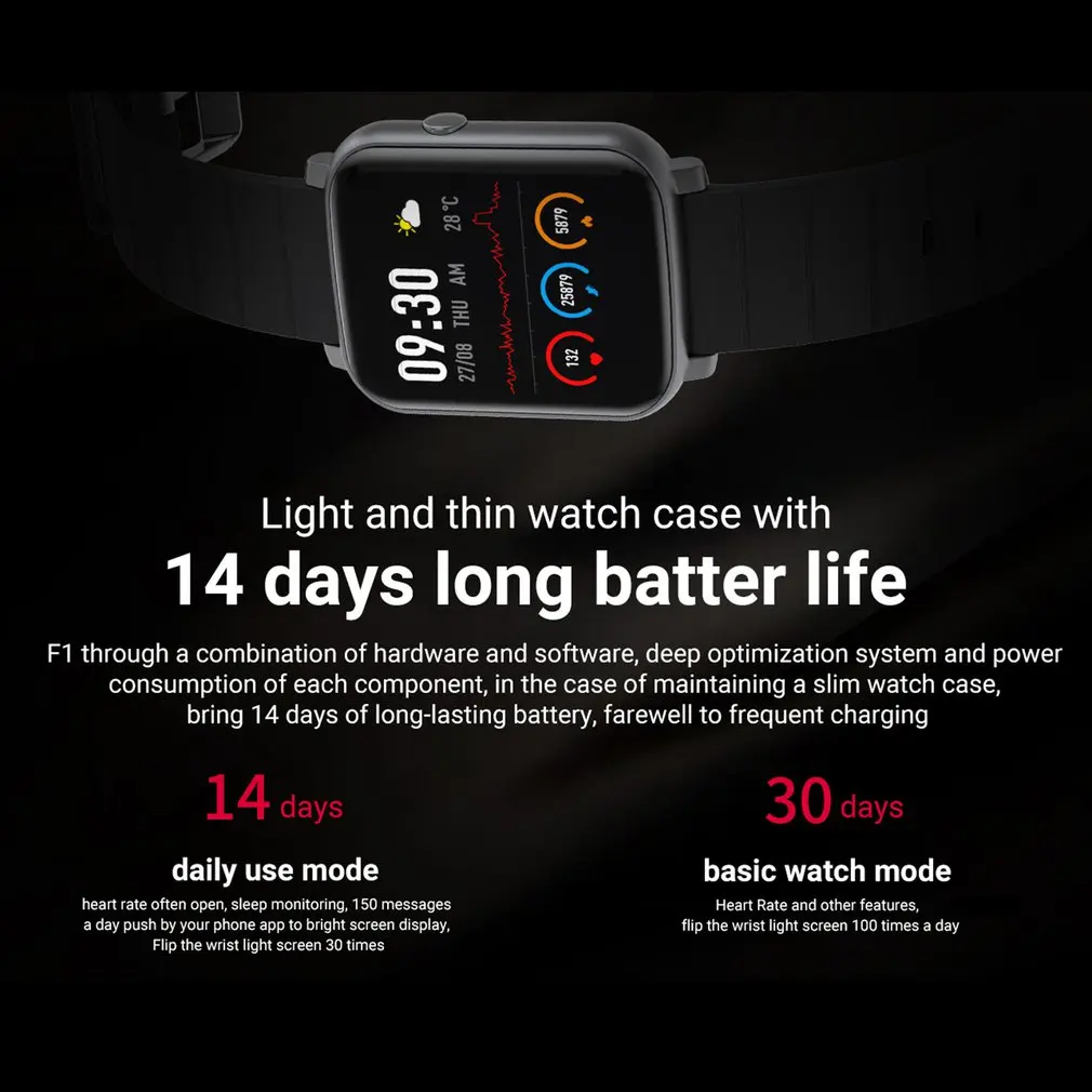 F1 Smart Watch Men Women Heart Rate And Blood Pressure Monitorsing Full Touch Screen Multi-sports Mode With Rotary Encoder | Электроника