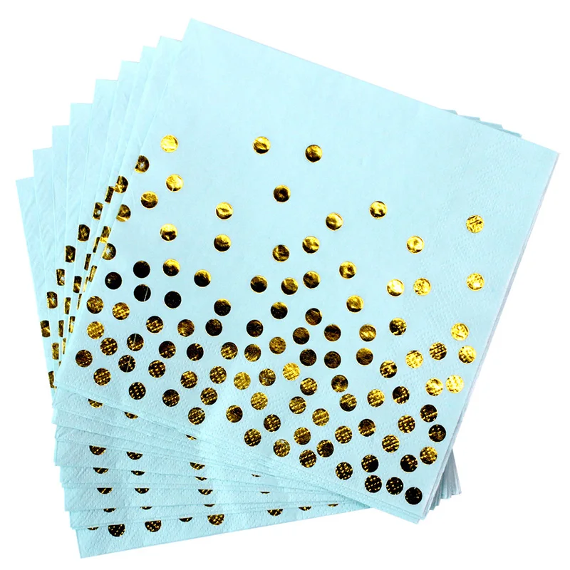 Принадлежности для дня рождения одноразовая посуда синие золотые тарелки в