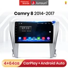 Junsun V1 Pro 4G Android 10,0 4G + 64G Автомобильный Радио мультимедийный плеер для Toyota Camry 8 50 55 2014-2017 GPS навигация no 2din dvd