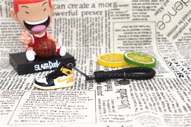 Ручной работы 3D AJ брелок Air Mini Jordan кроссовки модель милый брелок для ключей Баскетбольная обувь брелок лучший подарок Новая мода ювелирные изделия