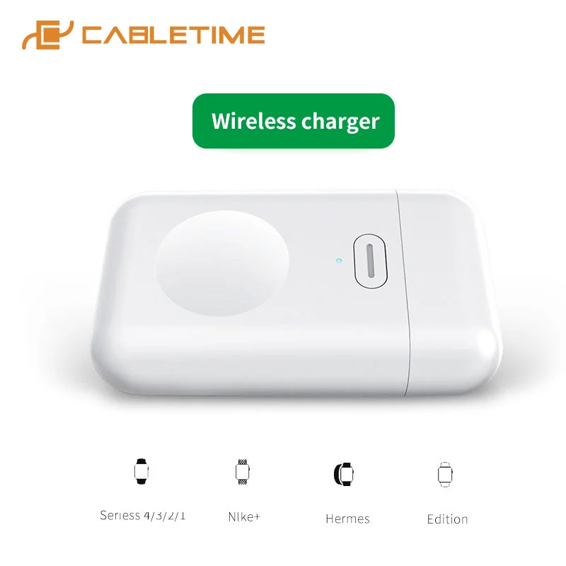 Беспроводная зарядка CABLETIME быстрая магнитная адсорбционная Зарядка Micro USB для Apple
