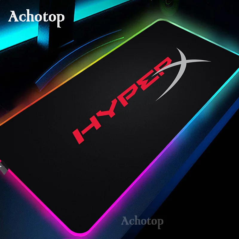 

RGB Mousepad Hyperx logo Gamer Pad Mouse Pad Large Size Desk Mat mini pc cute Mousepad Gaming Accessories XXL Pad muismat CS GO