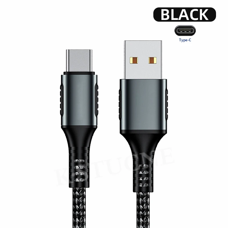 Черный KSTUCNE 5A USB Type C Cable For Huawei Mate 20Pro P20 Lite Supercharge USB C Fast Charging Cable Type-C Cable For Huawei P30 Pro - Цвет: Черный