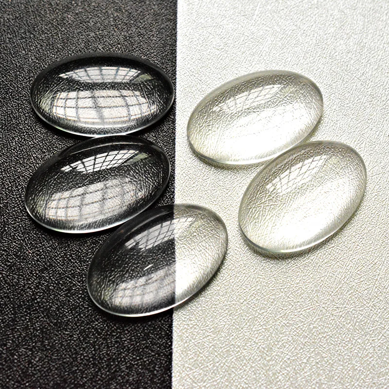 FLTMRH Горячая круглая квадратная овальная плоская задняя прозрачная Лупа кабошон
