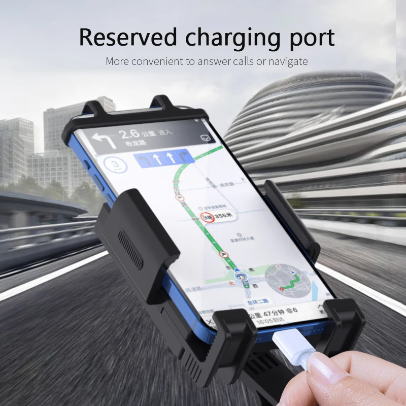 

Bike Phone Holder Universal Motorcycle Bicycle Handlebar Stand Rearview Mirror Rack Sturdy Mount Bracket