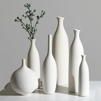 nordic modern minimalist white ceramic vase ornaments fake flowers dried flowers living room home decoration floral home decore
