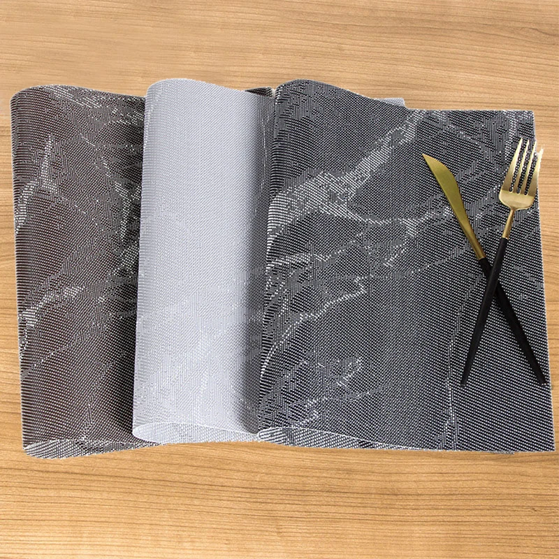 Woven Table pad Mat Non-slip Stain Heat Resistant Kitchen Dining Tablecloth Washable Home Decoration PVC Placemats 30x45cm | Дом и сад