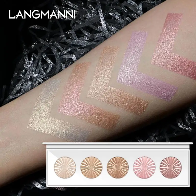 5 Highlighter Facial Bronzers Palette Makeup Glow Face Contour Shimmer Powder Illuminator Highlight Cosmetics Beauty Tools TSLM1 |