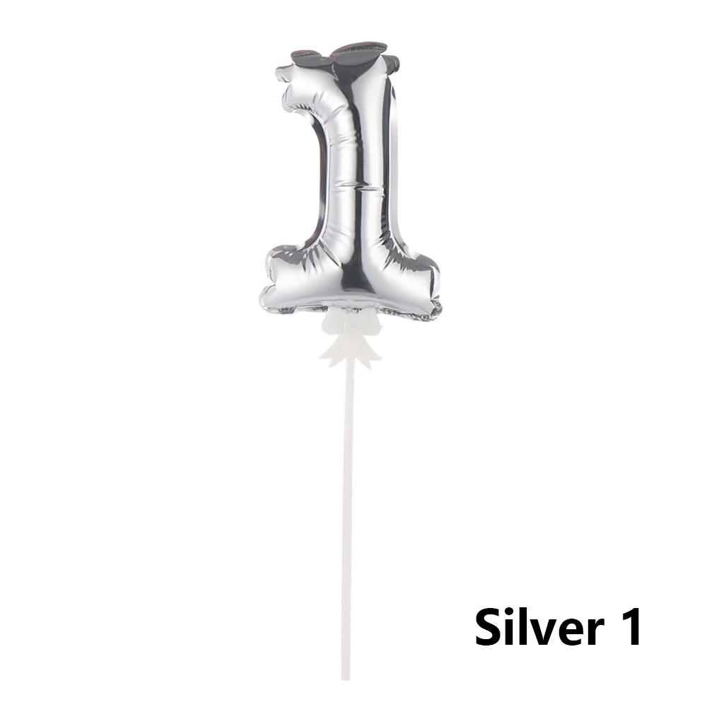 silver 1 1pc 1/3 шт цветные акриловые из метала золотого цвета номер торт Топпер Baby Shower Детские сувениры на день рождение подарки инструменты для украшения праздника вечерние поставки - Цвет: silver 1 1pc