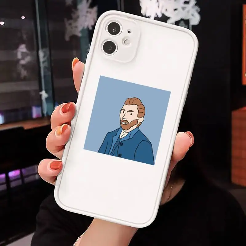 

Abstract oil painting Phone Cases Matte Transparent for iPhone 7 8 11 12 s mini pro X XS XR MAX Plus cover funda